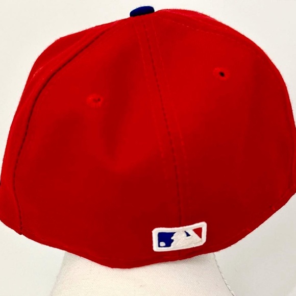 Toronto Blue Jays New Era Red Fitted Baseball Hat- Size 7 - Picture 3 of 6